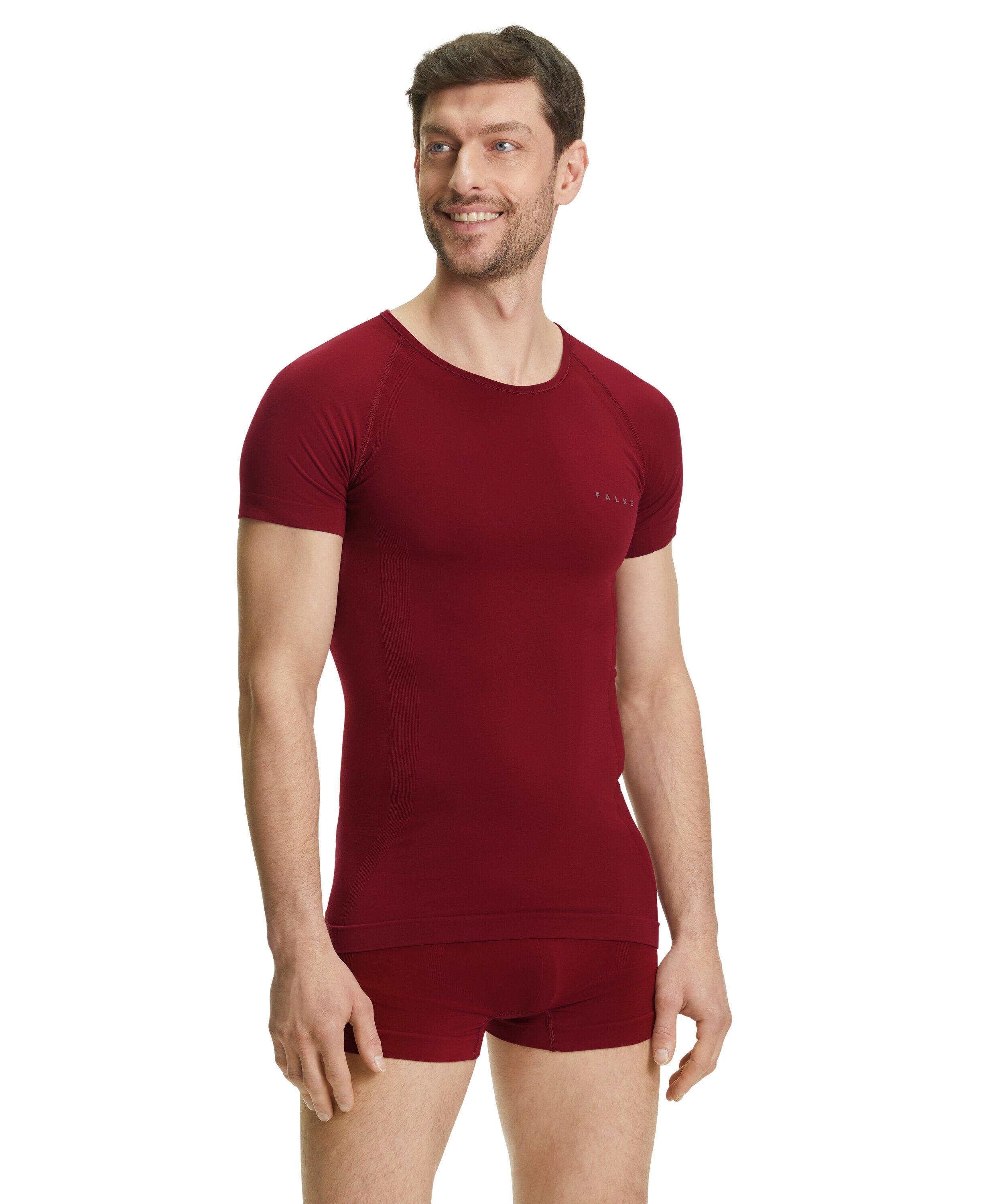 FALKE Funktionsshirt Warm (1-tlg) thermoregulierend für warme bis kalte Temperaturen merlot (8117)