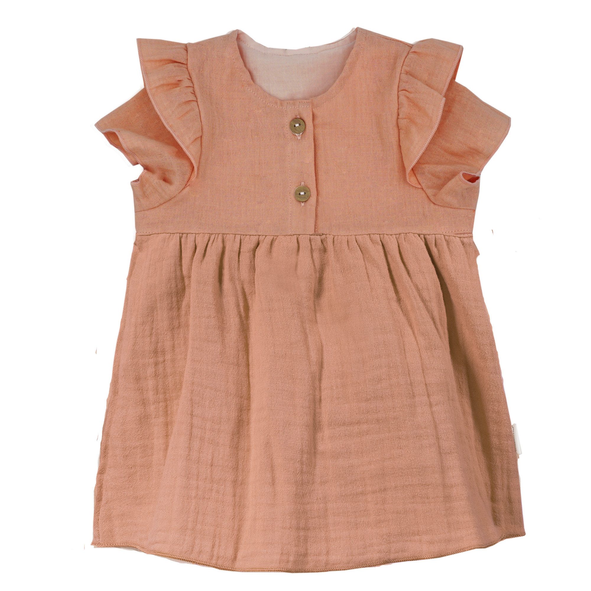 MAXIMO Sommerkleid GOTS BABY GIRL-Kleid, Kurzarm Musselin, Futter (1-tlg)