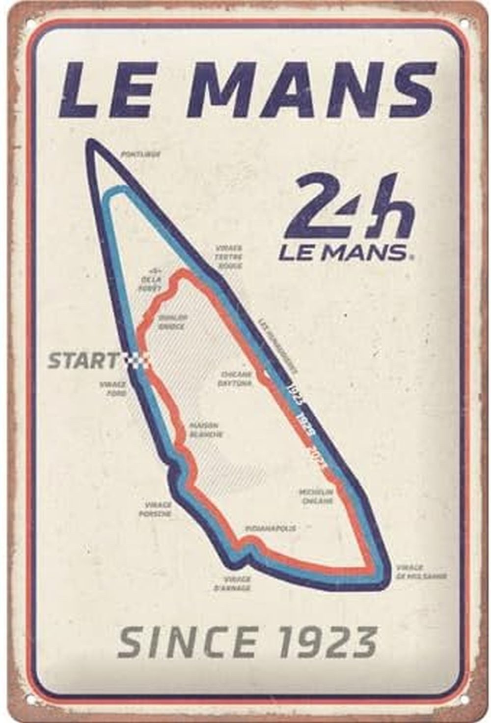 Nostalgic-Art Metallschild Blechschild 20 x 30cm - 24h Le Mans - Circuit
