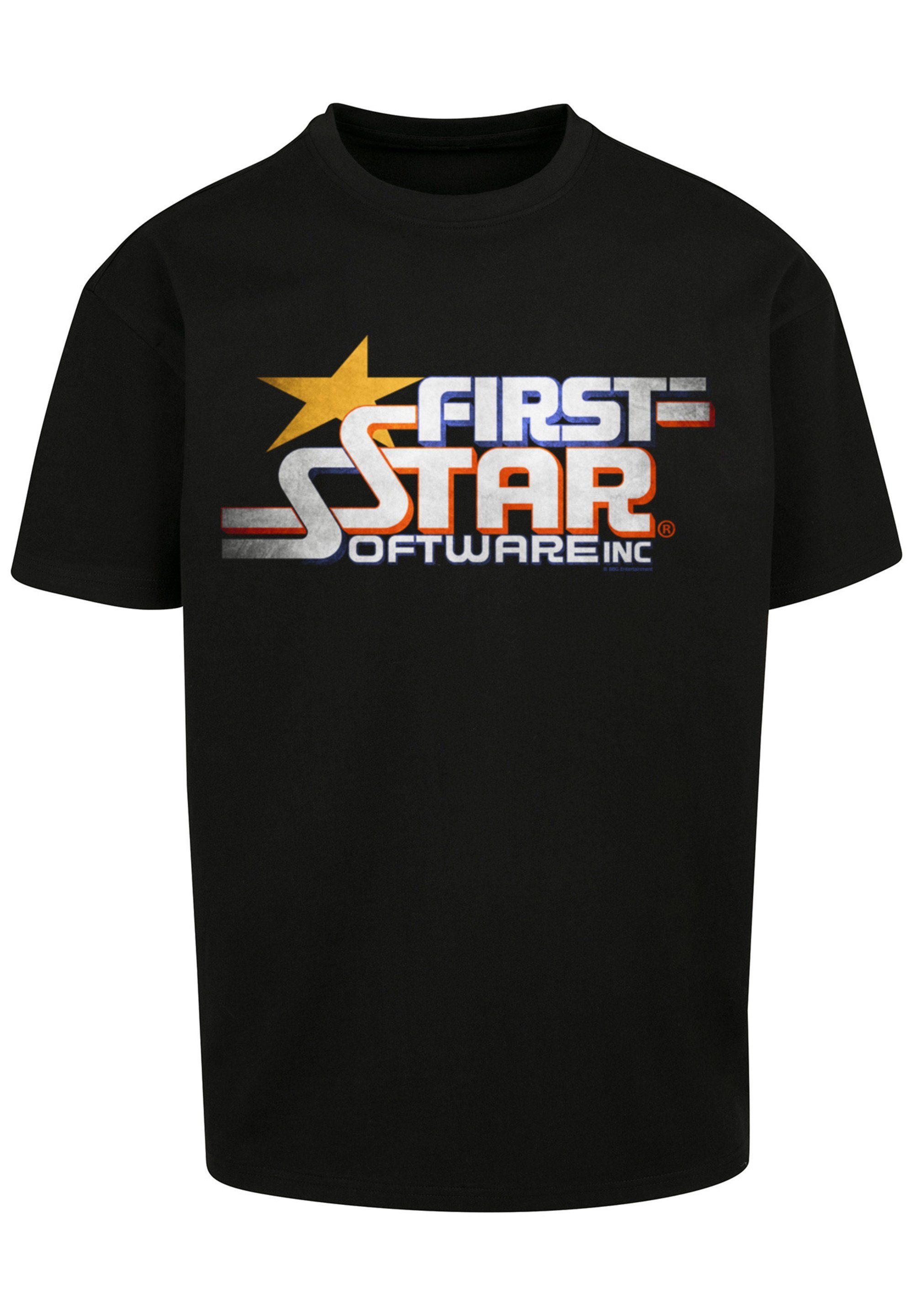 F4NT4STIC Gaming Print FIRSTSTAR Retro SEVENSQUARED T-Shirt schwarz Inc