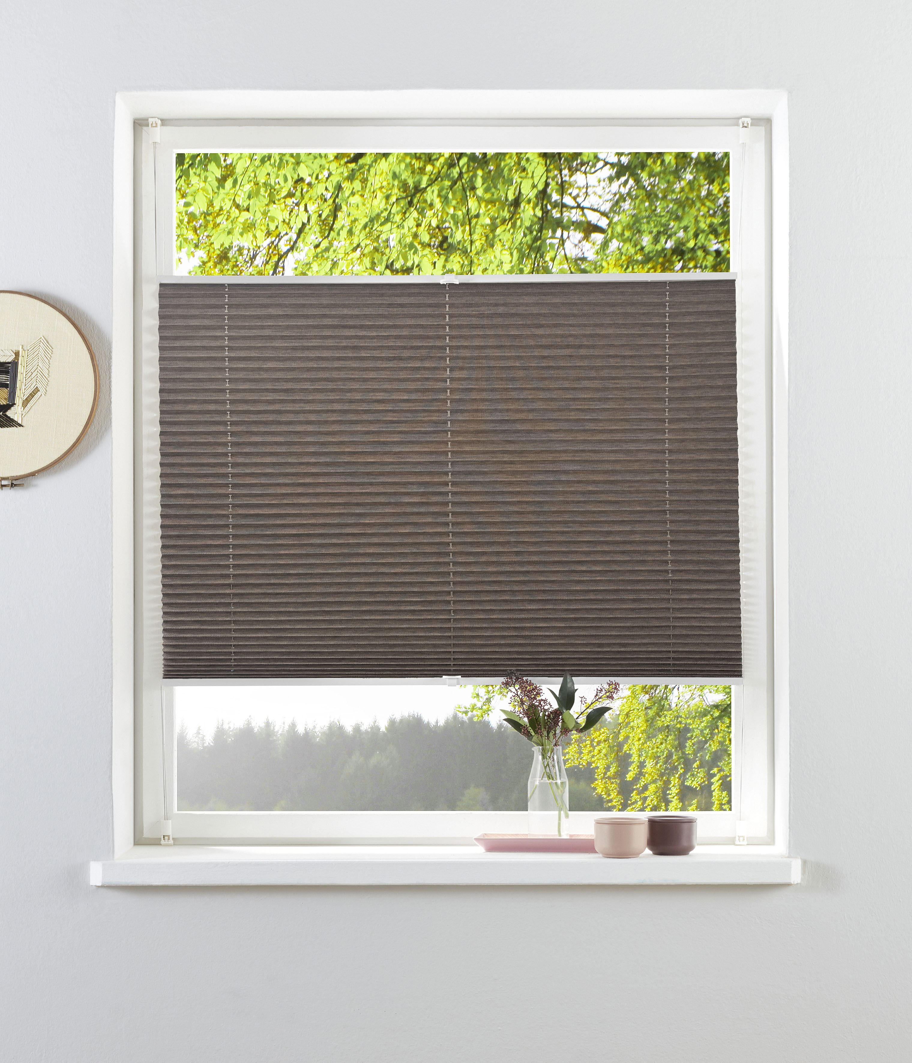 OTTO home Plissee RILLEY, Lichtschutz, ohne Bohren, freihängend, Klemmfix, Plissee in eleganter Gewebestruktur, für Fenster & Tür, NEUHEIT!