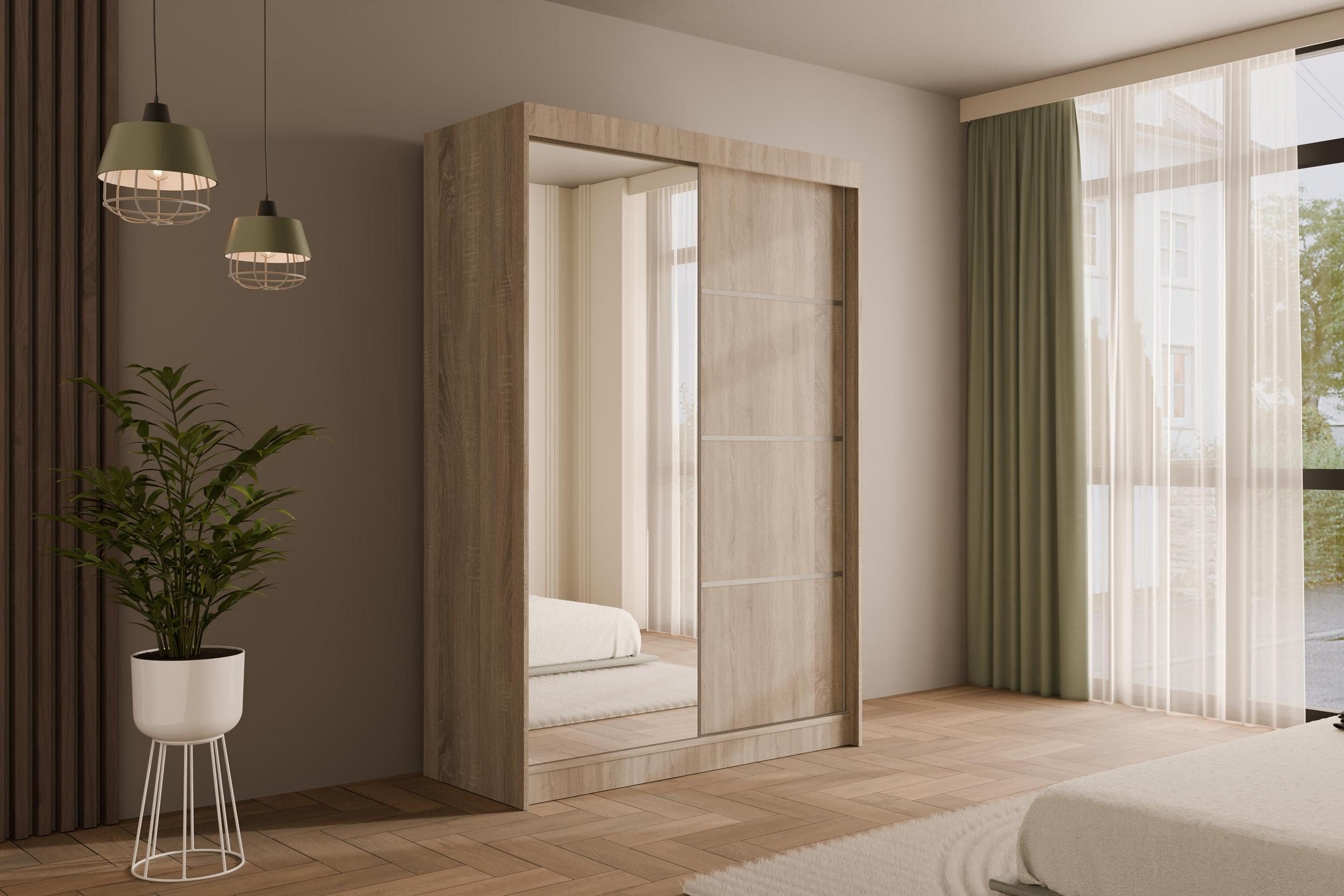 ALTDECOR Schiebetürenschrank PAOKI (Kleiderschrank Garderobenschrank mit günstig online kaufen