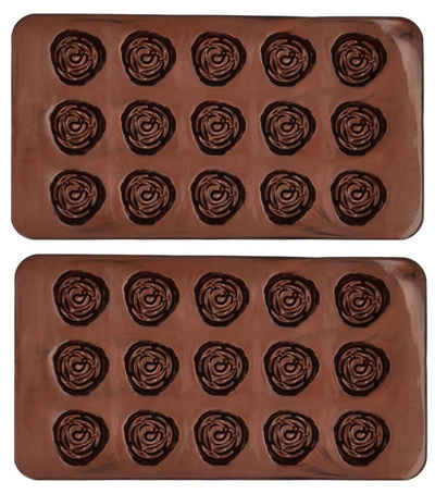 Birkmann Pralinenform CHOCOLATERIE, 2er Set, Braun, Silikon, Rose, (2-tlg), BPA-frei