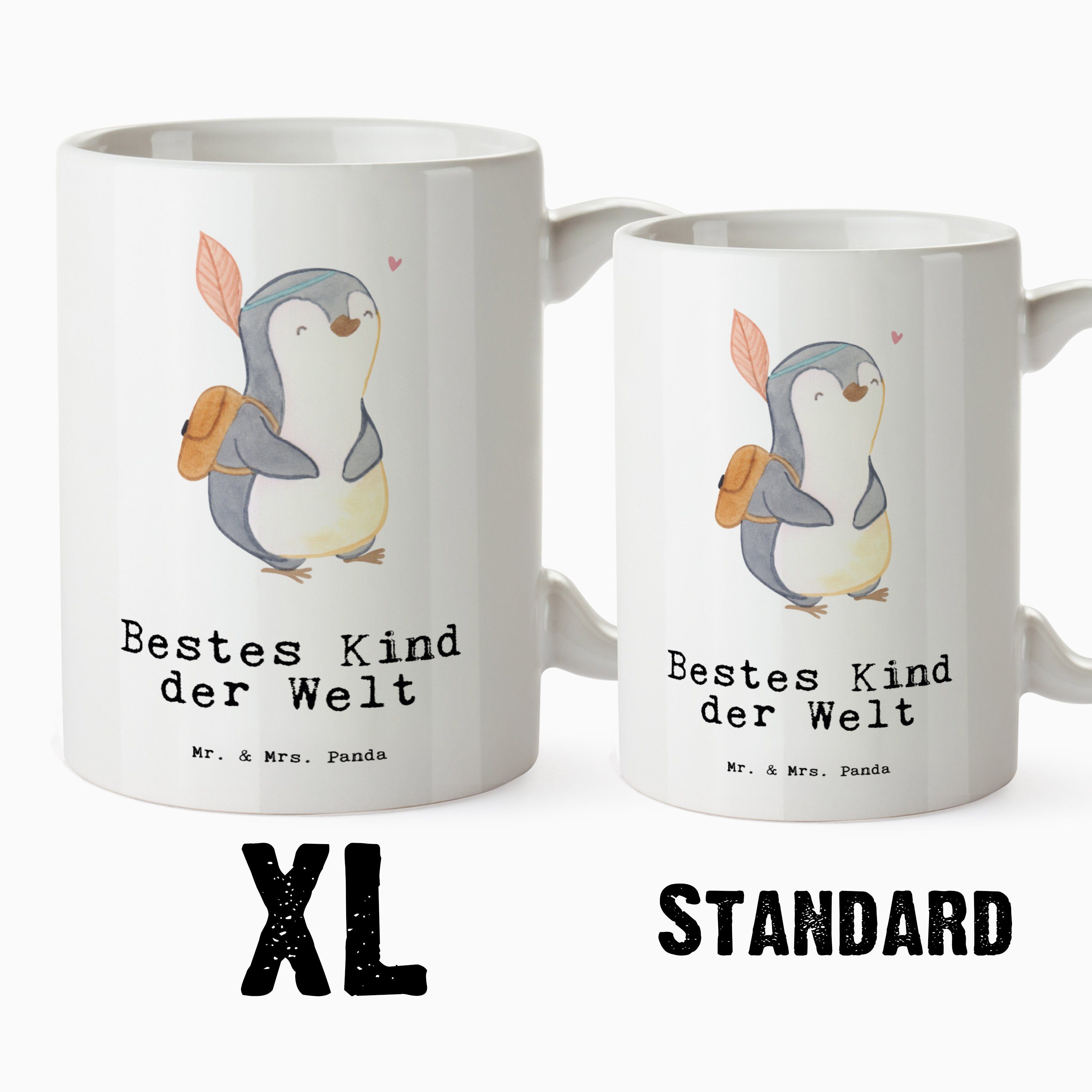Pinguin Welt Mr. Grosse, - XL Keramik & der Geschenktipp, Kind Mrs. Weiß Tasse Geschenk, Bestes Tasse Panda -
