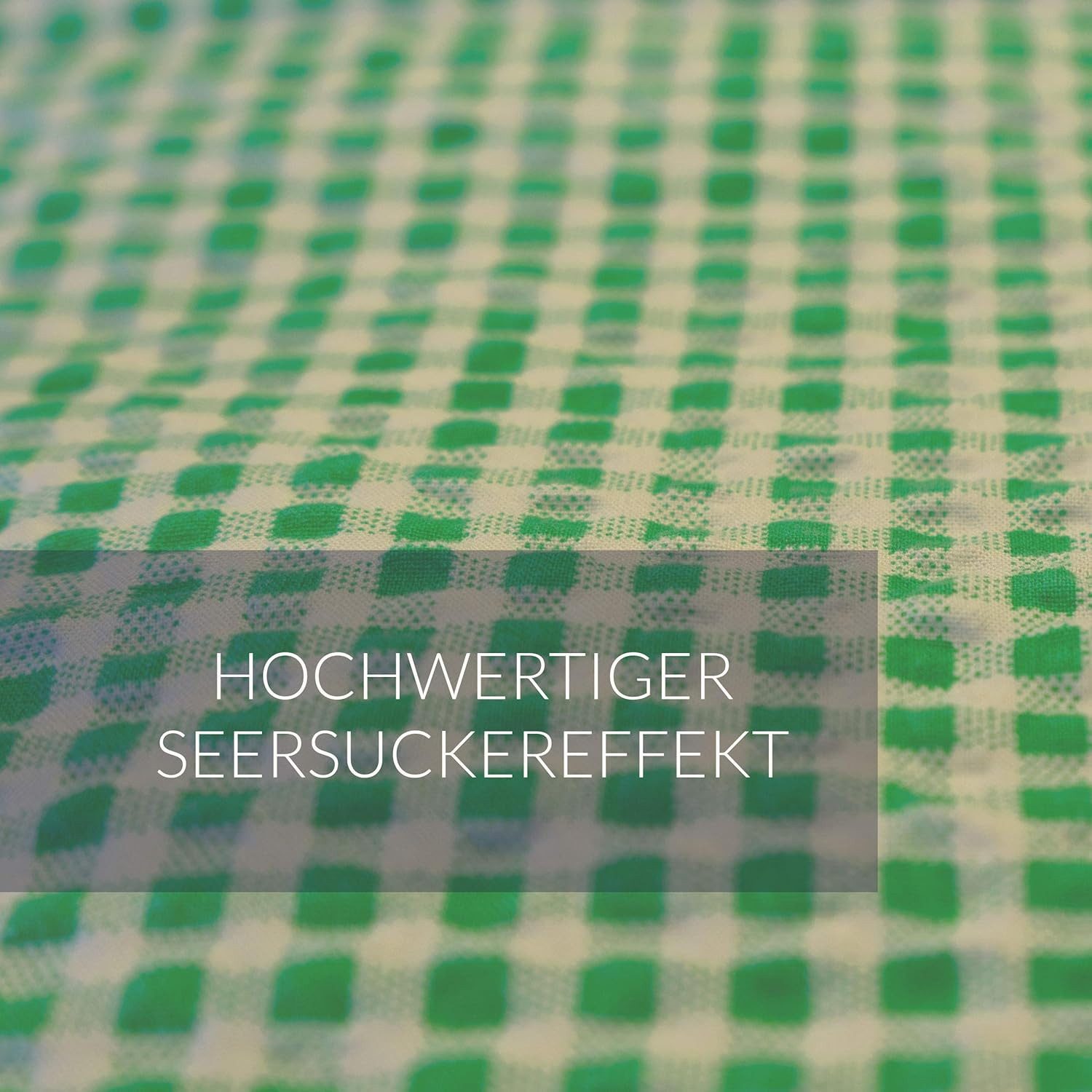 Lavea Bettwäsche Seersucker Bettwäsche-Sets Karo, 100% aktmungsaktive Baumwolle, 2 teilig, kühlende Sommerbettwäsche mit Reißverschluss, langlebige Qualität
