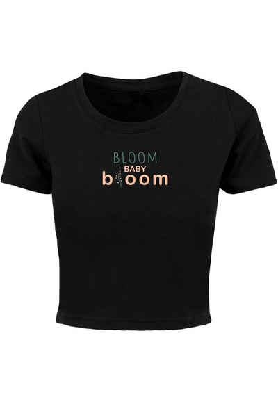 Merchcode T-Shirt Merchcode Damen Ladies Spring - Bloom baby Cropped Tee (1-tlg)