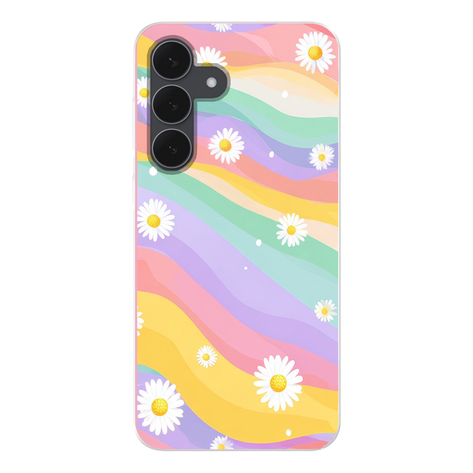 Handyhülle für Samsung Galaxy S25 FE Gänseblümchen - Bunt - Pastell
