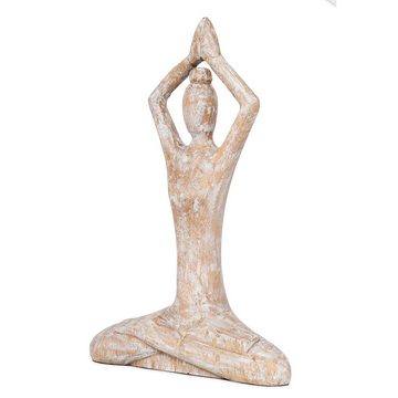 Moritz Skulptur Skulptur Yoga Baum 37x26x8cm, Dekoobjekt Holz, Tischdeko, Fensterdeko, Wanddeko, Holzdeko