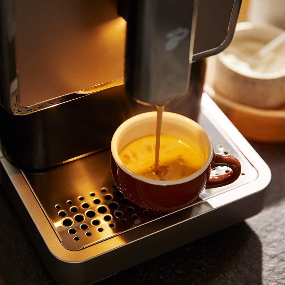 Tchibo Caffè Silber, und Crema Esperto Kaffeevollautomat Caffè Brüheinheit Espresso, Herausnehmbare für