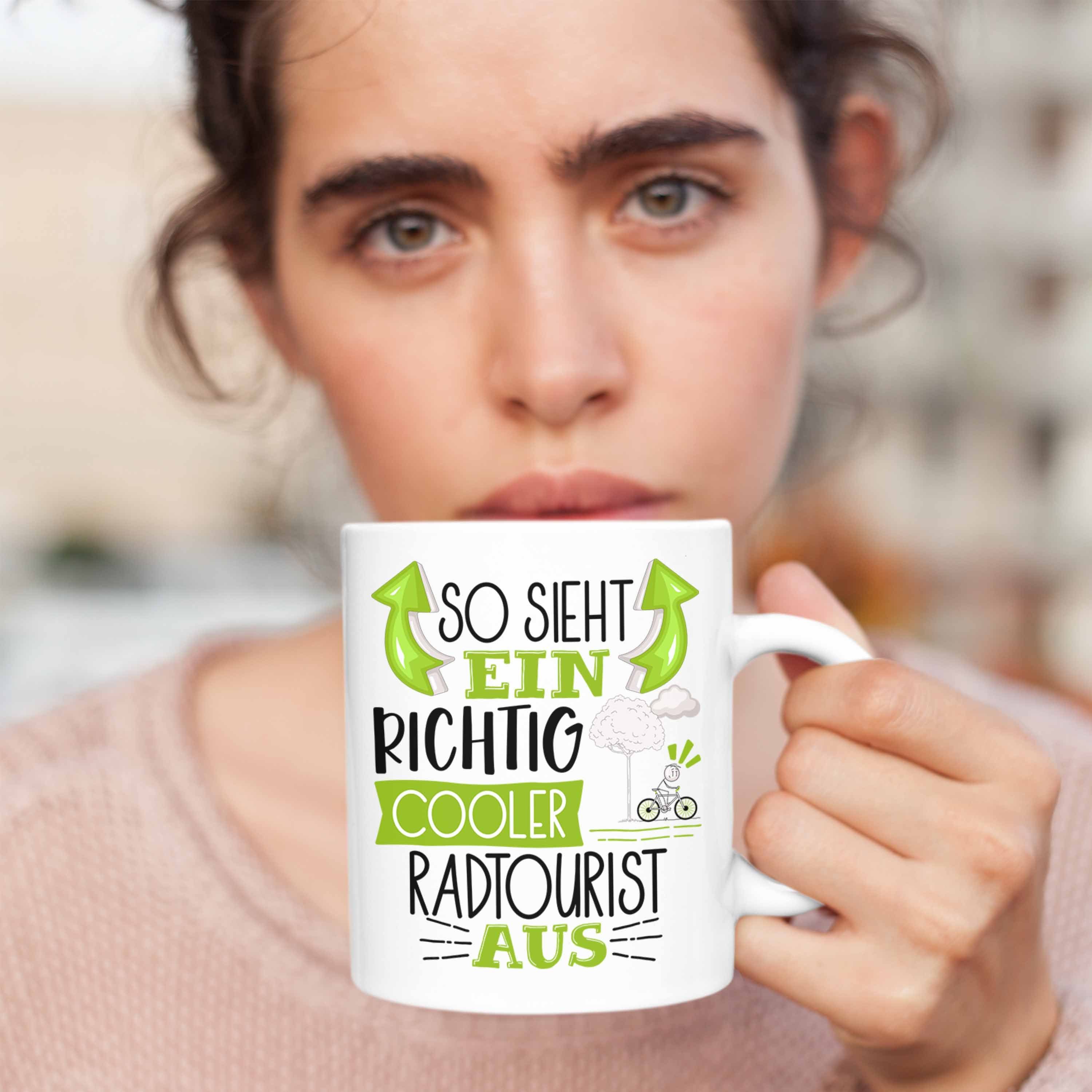 Aus Geschenk So Sp Richtig Tasse Cooler Sieht Weiss Trendation Lustiger Radtourist Tasse Ein