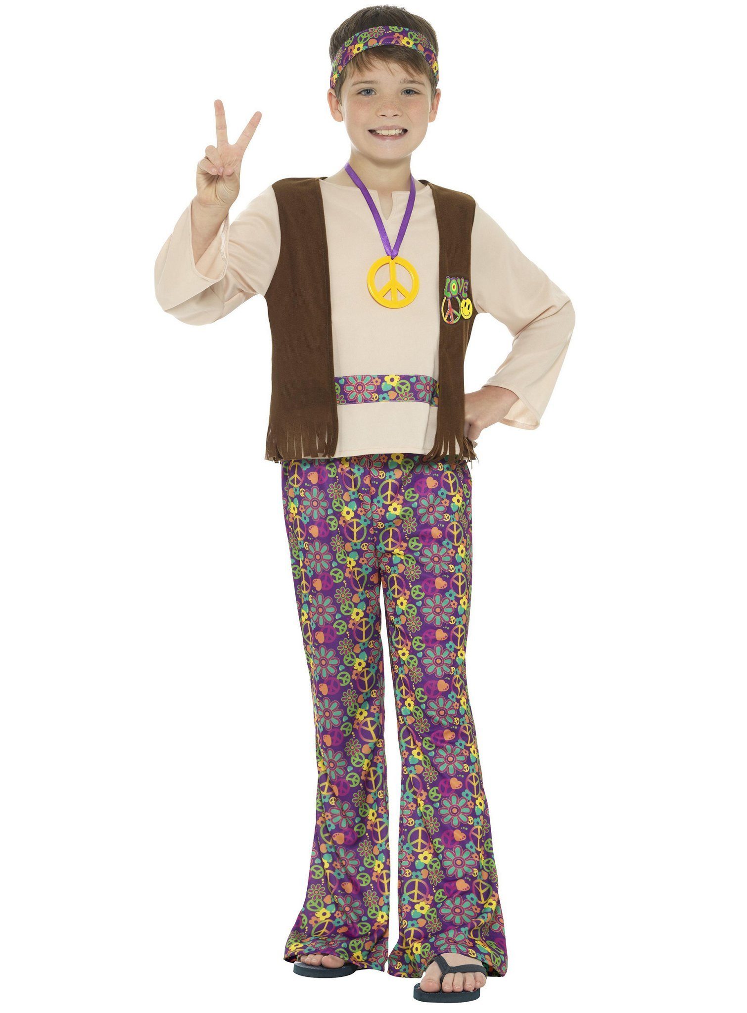 Smiffys Hippie-Kostüm Hippie, Next Generation Flowerpower