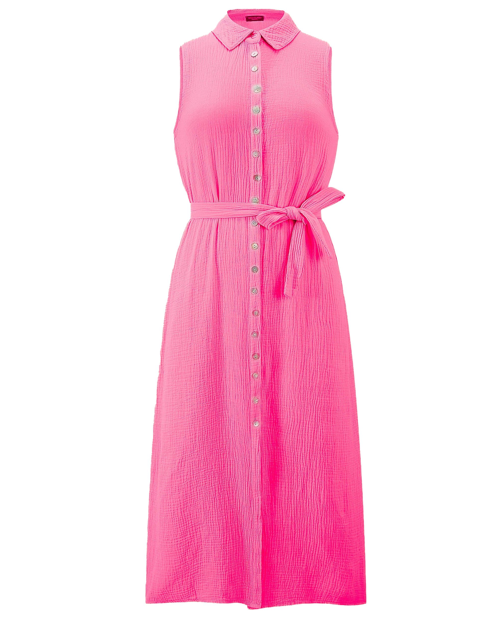 SASSYCLASSY Midikleid Ärmelloses Musselin Kleid mit günstig online kaufen