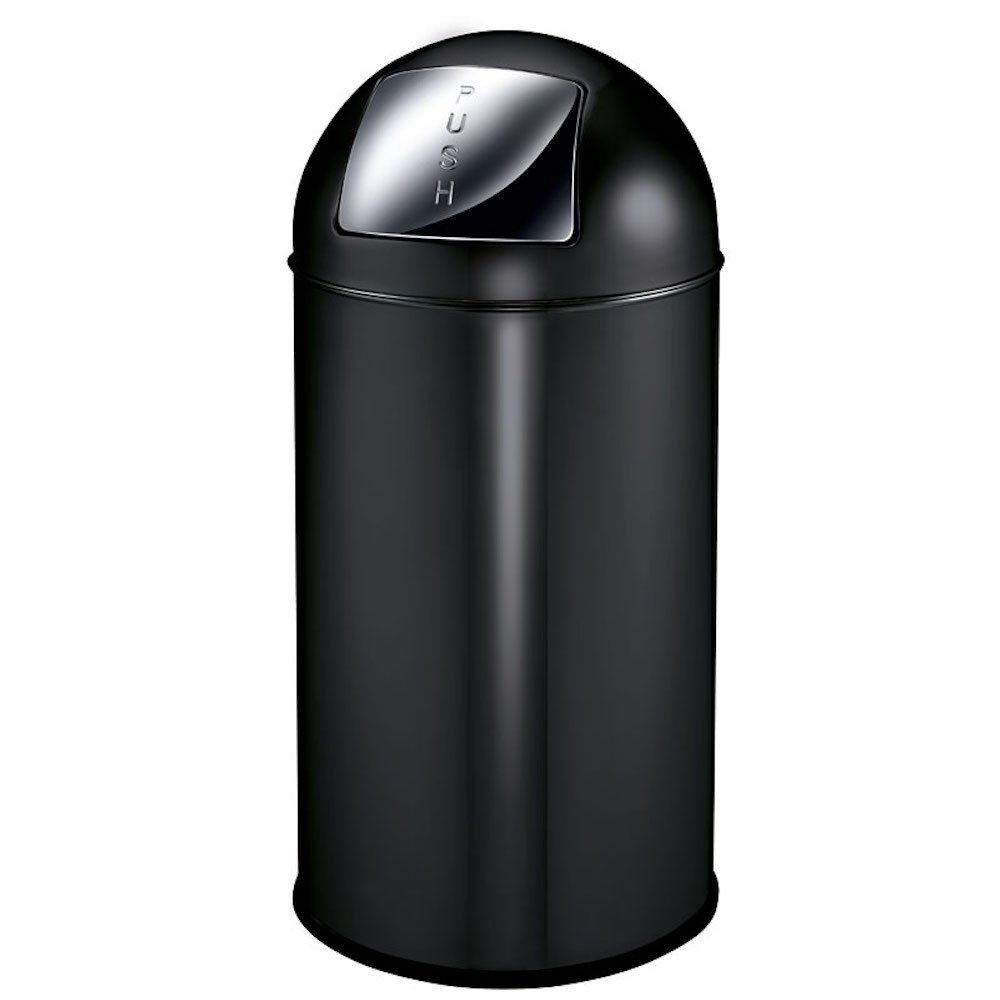 PROREGAL® Mülleimer Abfallbehälter mit Pushdeckel & Inneneimer aus Metall, HxBxT 74x34x34cm 40 Liter