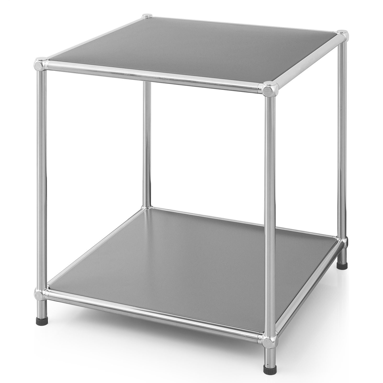 Floordirekt Standregal Concept Epure MK-012 Metallregal, B40 × T40 × H46 cm, diverse Farben, modular, Beistelltisch mit offenen Ablagen, verchromtes Metallgestell, zeitlos
