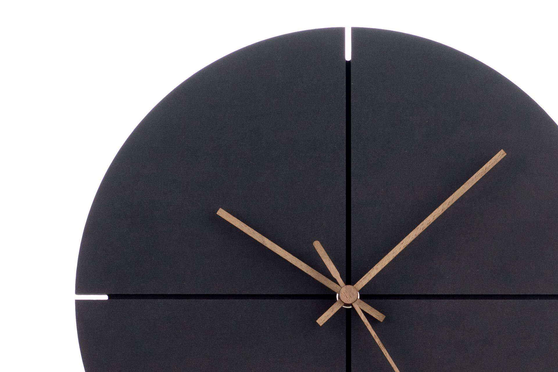 ONZENO Wanduhr THE INTENSE. 29x29x0.9 cm (handgefertigte Design-Uhr)
