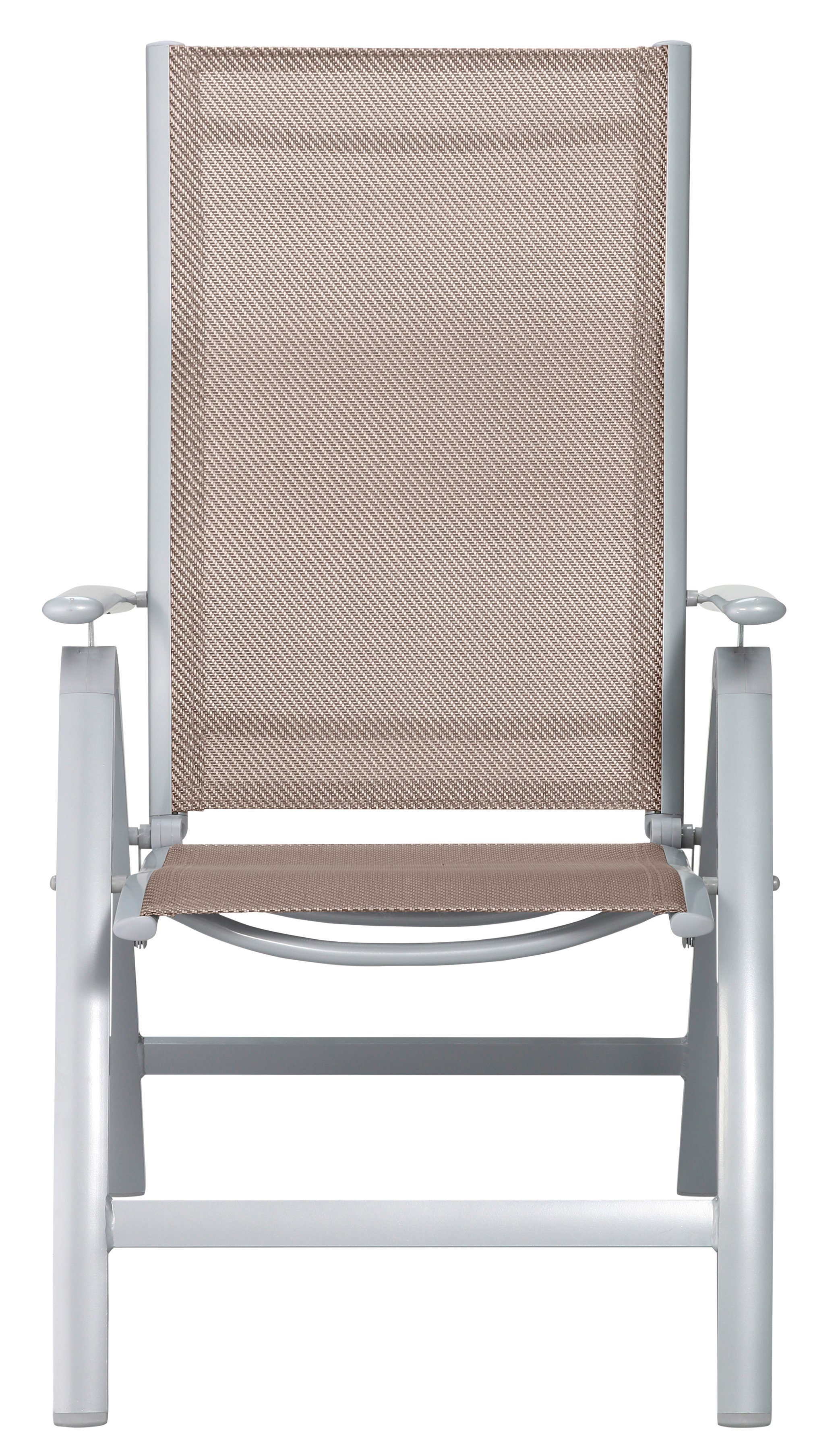MERXX Gartenstuhl Amalfi (Set, 2 St), 2er Set, Alu/Textil, verstellbar