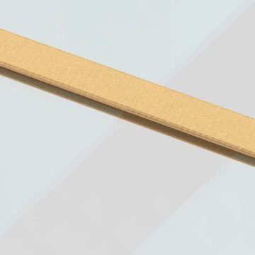 vidaXL Zimmertür Schiebetür Golden 102,5x205 cm ESG-Klarglas und Aluminium Zimmertür In