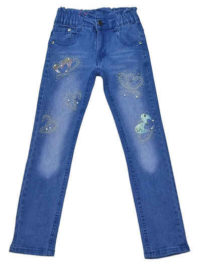 Girls Fashion Stretch-Jeans Mädchen Jeans Hose Stretch, M64e