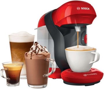 TASSIMO Kapselmaschine Style TAS1103, über 70 Getränke, platzsparend, geeignet für alle Tassen, Wassertank 0,7 L, rot/anthrazit