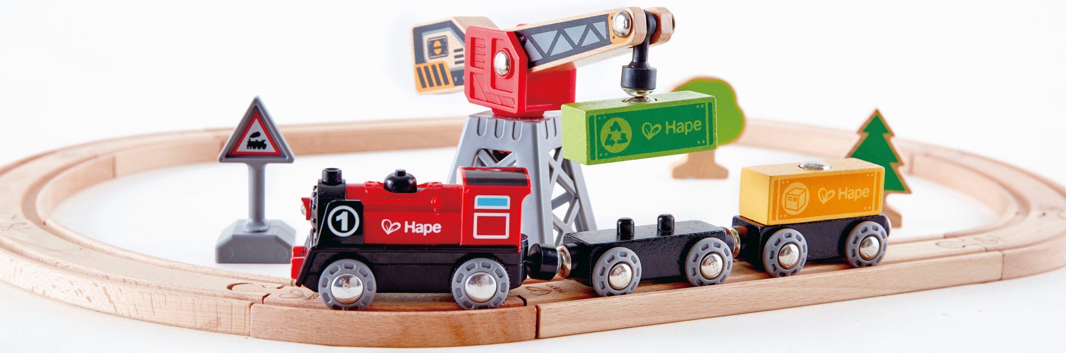 Hape Spielzeug-Eisenbahn Eisenbahn-Set Fracht, (Set) günstig online kaufen