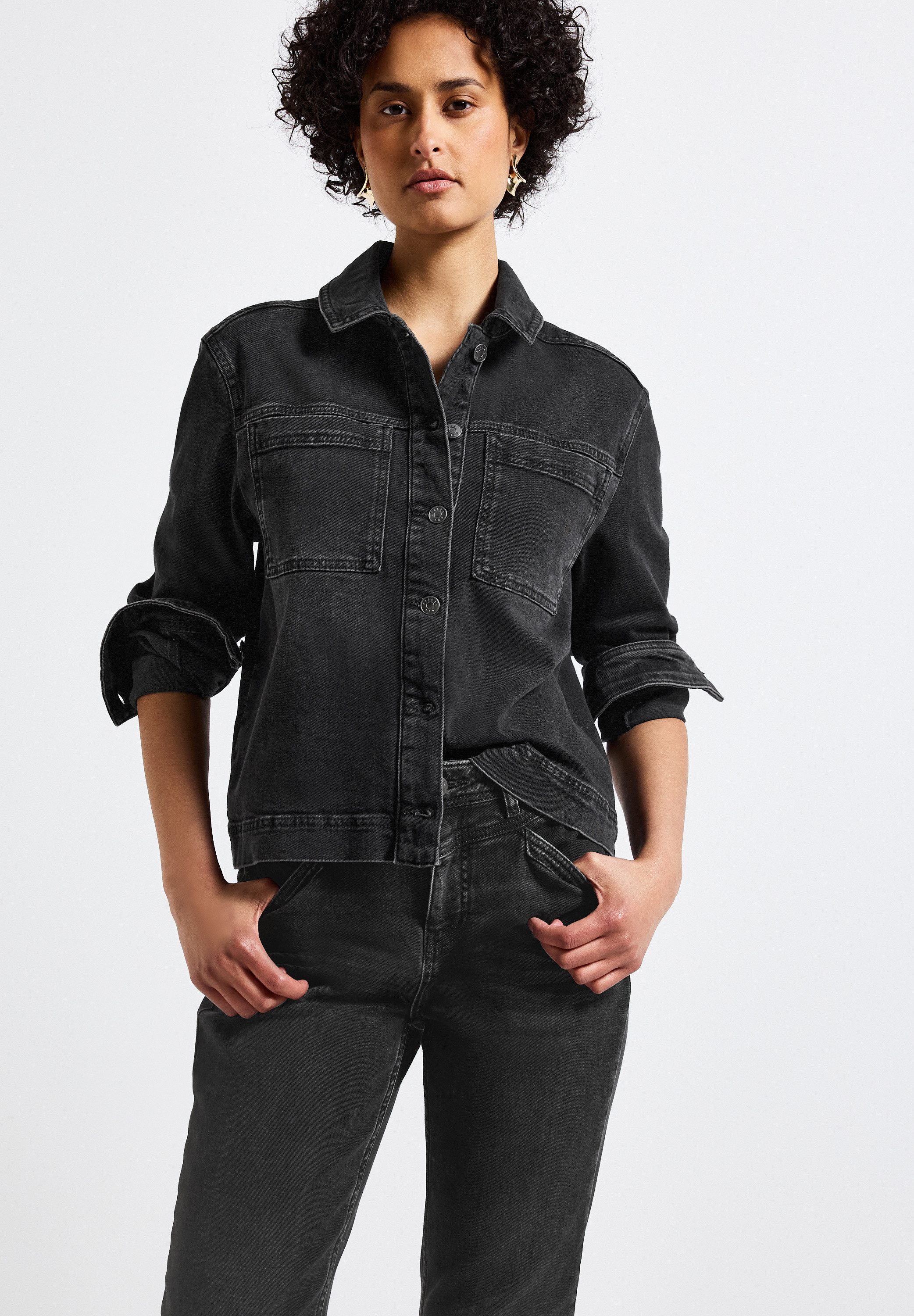 STREET ONE Jeansjacke mit Brust Taschen günstig online kaufen