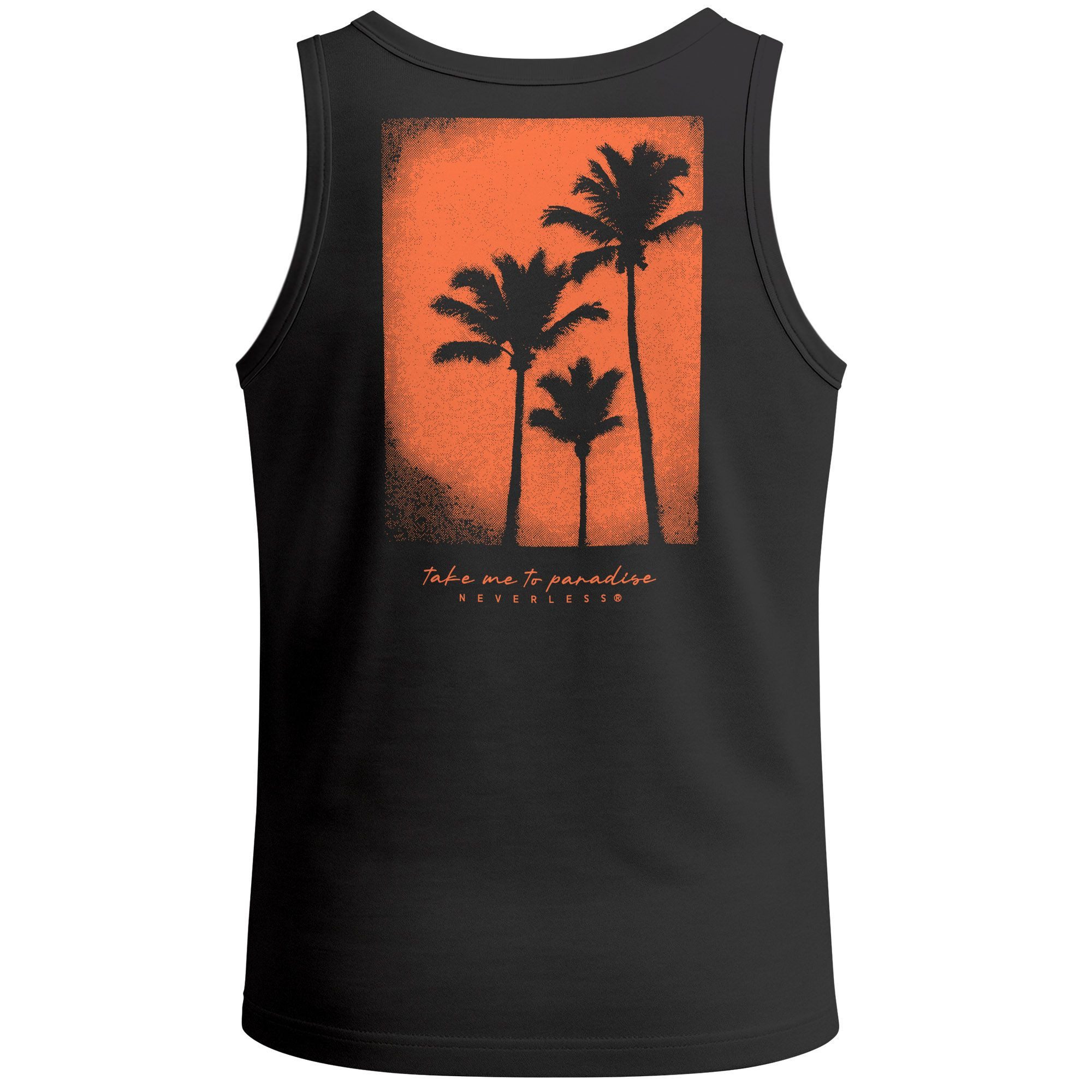 Neverless Tanktop Herren Tank-Top Backprint Palmen günstig online kaufen
