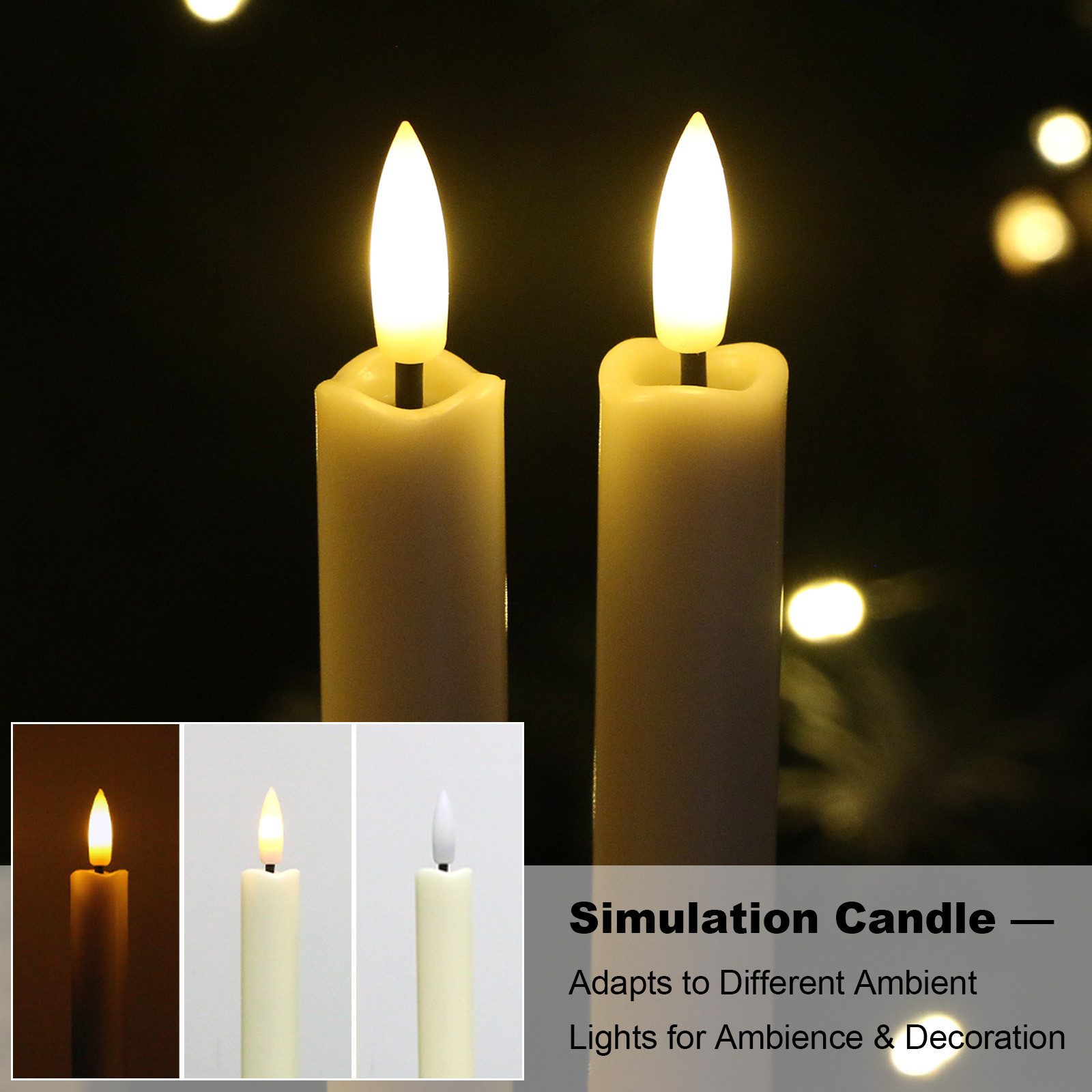 kisidus LED-Kerze LED Weihnachten Kerzen mit Fernbedienung (Flammenlose Taf günstig online kaufen