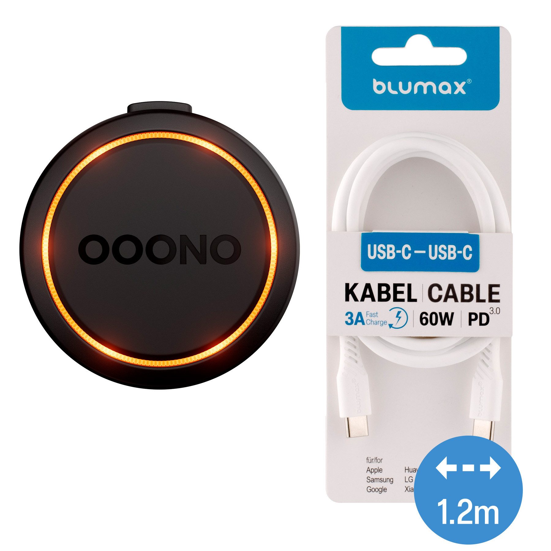 OOONO OOONO CO-Driver NO2 Modell 2024 + blumax Kabel USB-C Verkehrsalarm