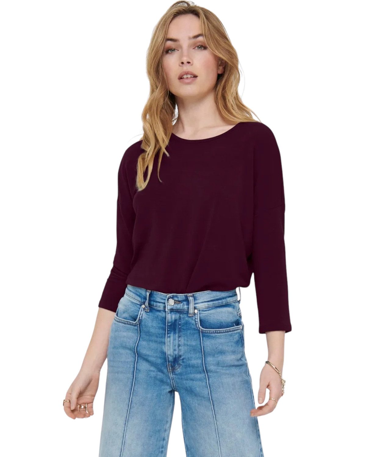 ONLY 3/4 Arm-Pullover (Set, 2er-Pack) Locker geschnitten günstig online kaufen