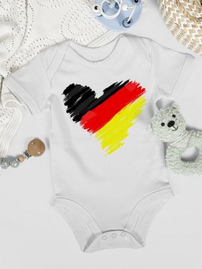 Shirtracer Shirtbody Deutschland WM Herz 2024 Fussball EM Fanartikel Baby