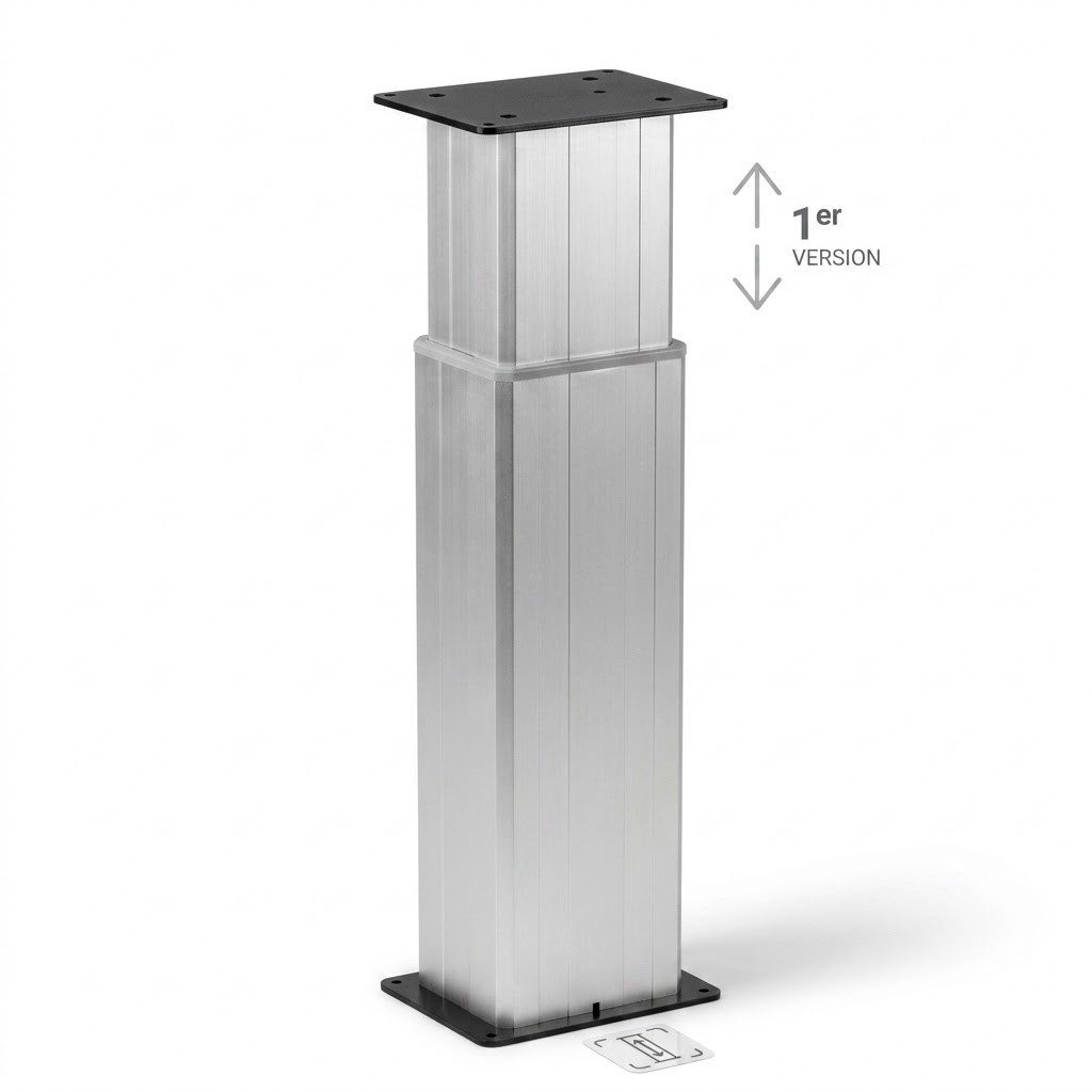 LMG Germany Tischgestell Tischsäule höhenverstellbar, 20x16cm, Höhe: min 64 cm max. 112 cm (1-St), elektrisch höhenverstellbar, Schwerlastfähig, 2-stufig, flüsterleise