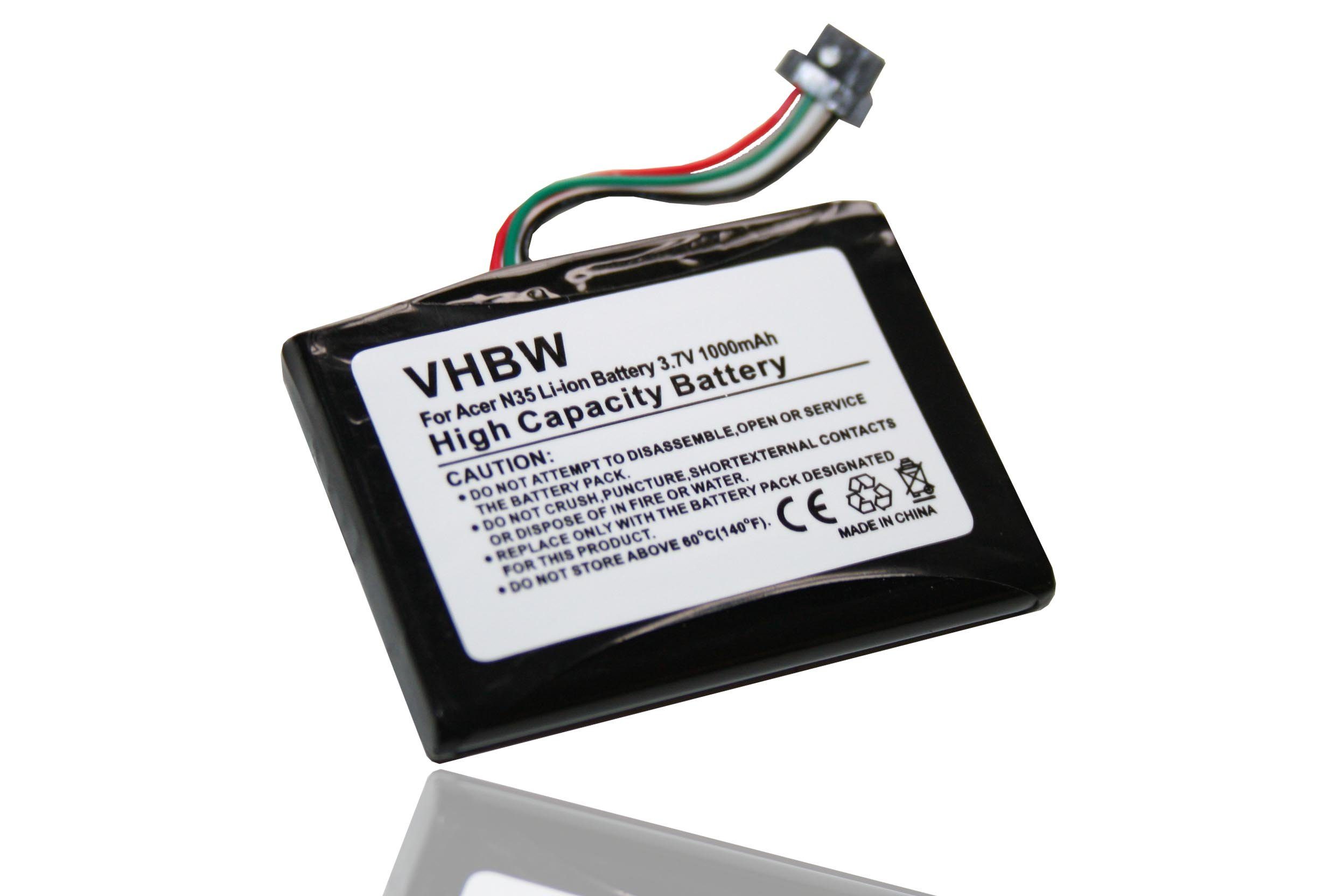 vhbw kompatibel mit Acer N35 Akku Li-Ion 1000 mAh (3,7 V)