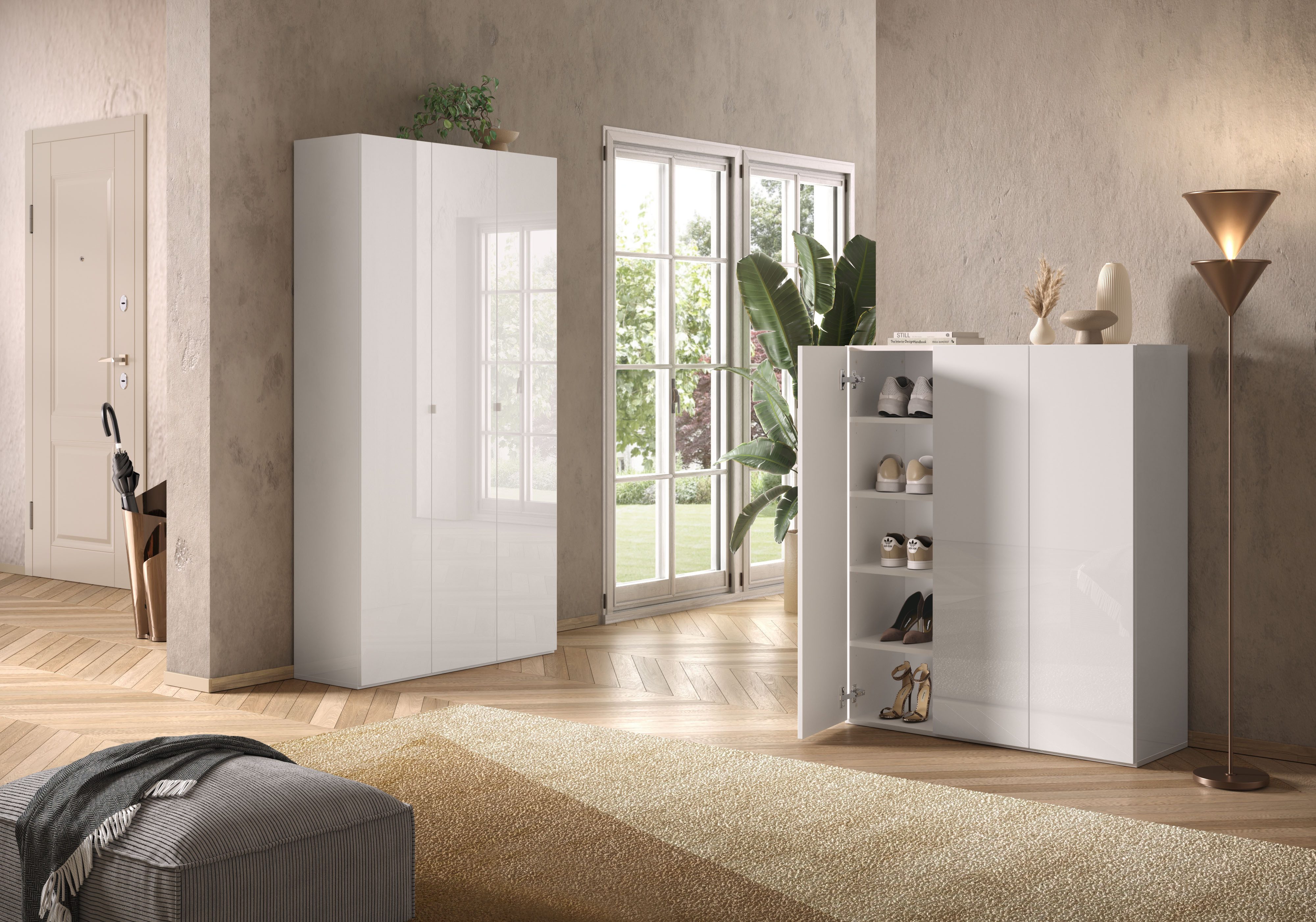 INOSIGN Schuhschrank SMILE Breite 95 cm, Höhe 184 cm, Schuhregal mit 7 Eben günstig online kaufen