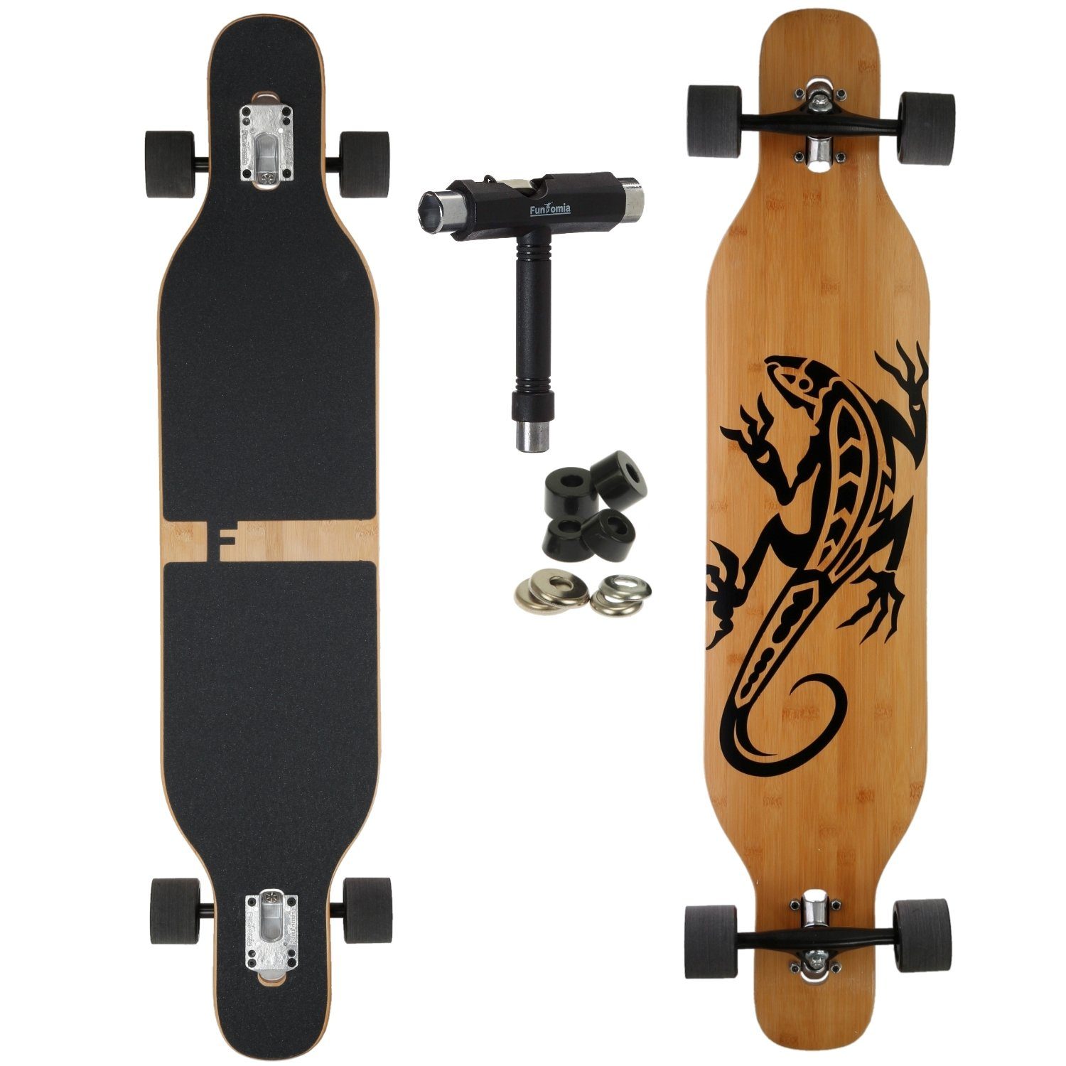 Longboard Camber Ahornholz Longboard in 3 Flex Stufen + T-Tool
