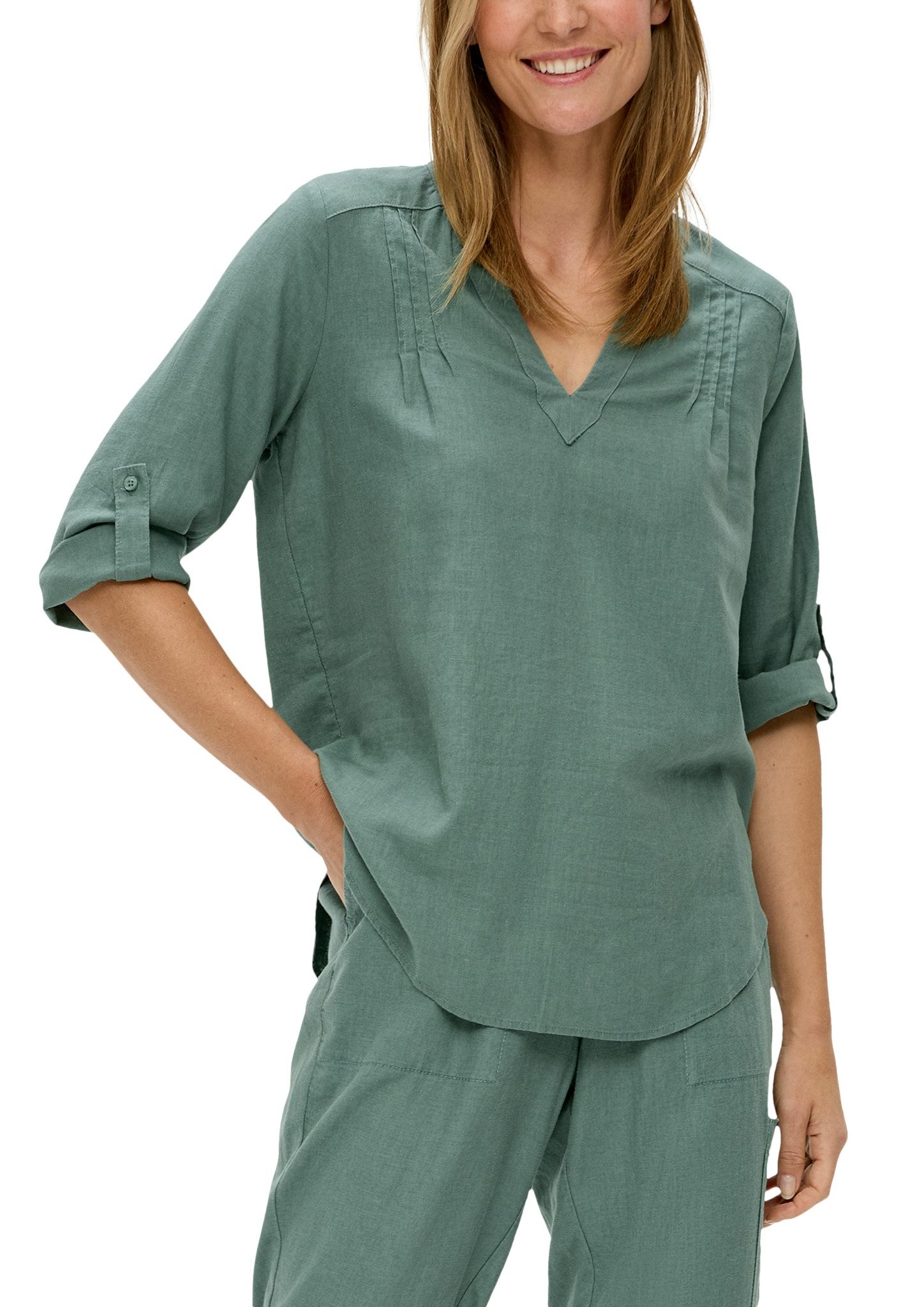 s.Oliver Klassische Bluse mit 3/4-Arm