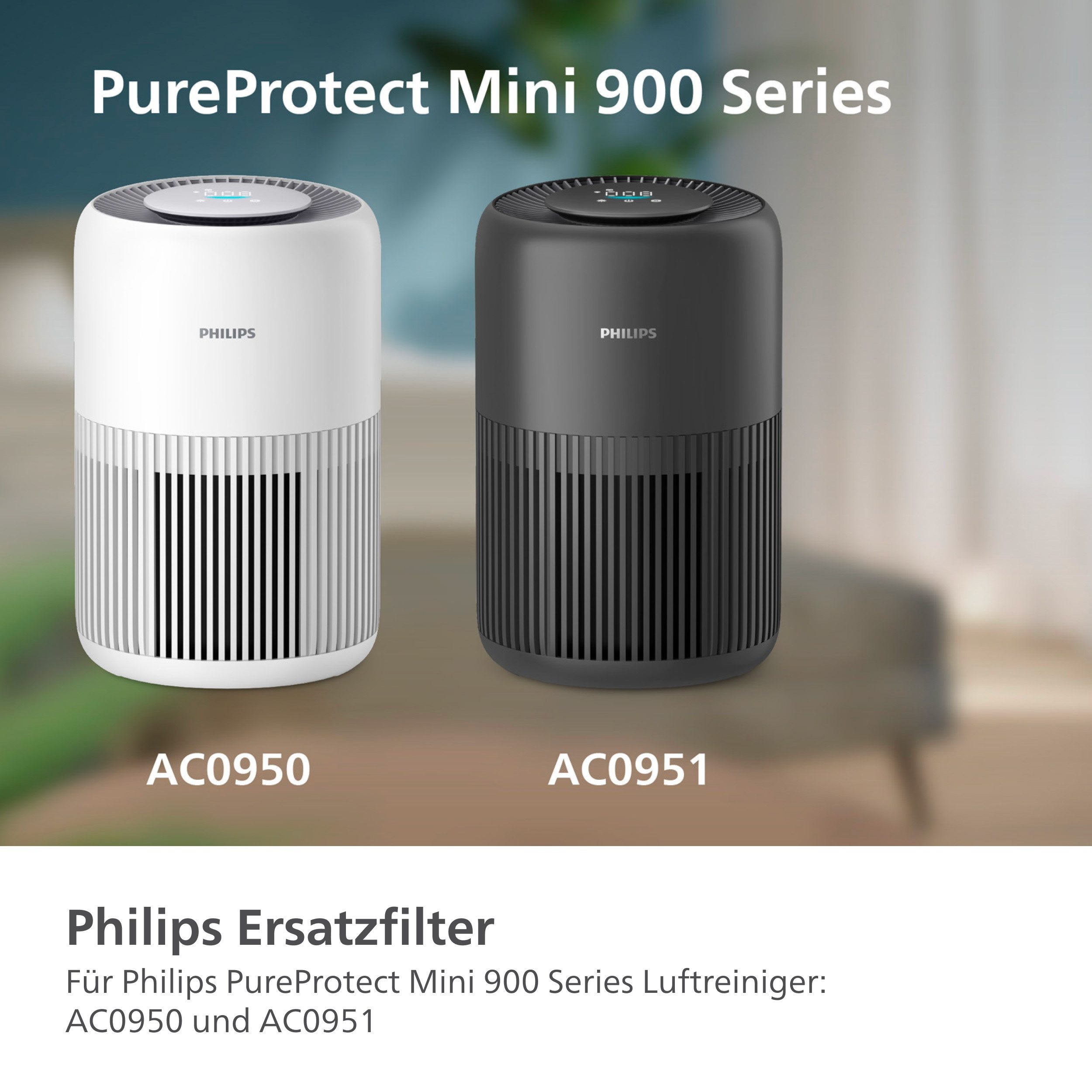 Philips Ersatzfilter FY0910/30 HEPA NanoProtect Filter, Zubehör für Luftreiniger PureProtect Mini 900 Series, bis zu 1 Jahr verwendbar, 1 Filter im Lieferumfang