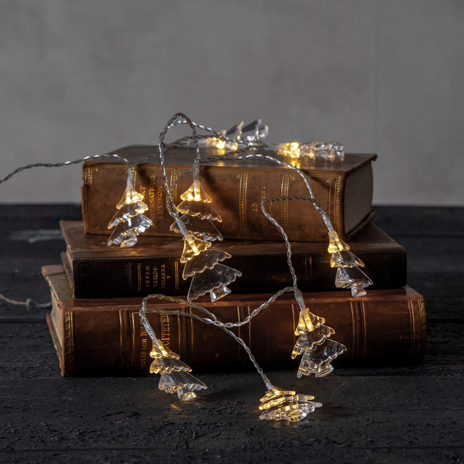 MARELIDA LED-Lichterkette Weihnachtsbäume Tannen 10LED 1,35m Dekolichterkette Weihnachten, 10-flammig