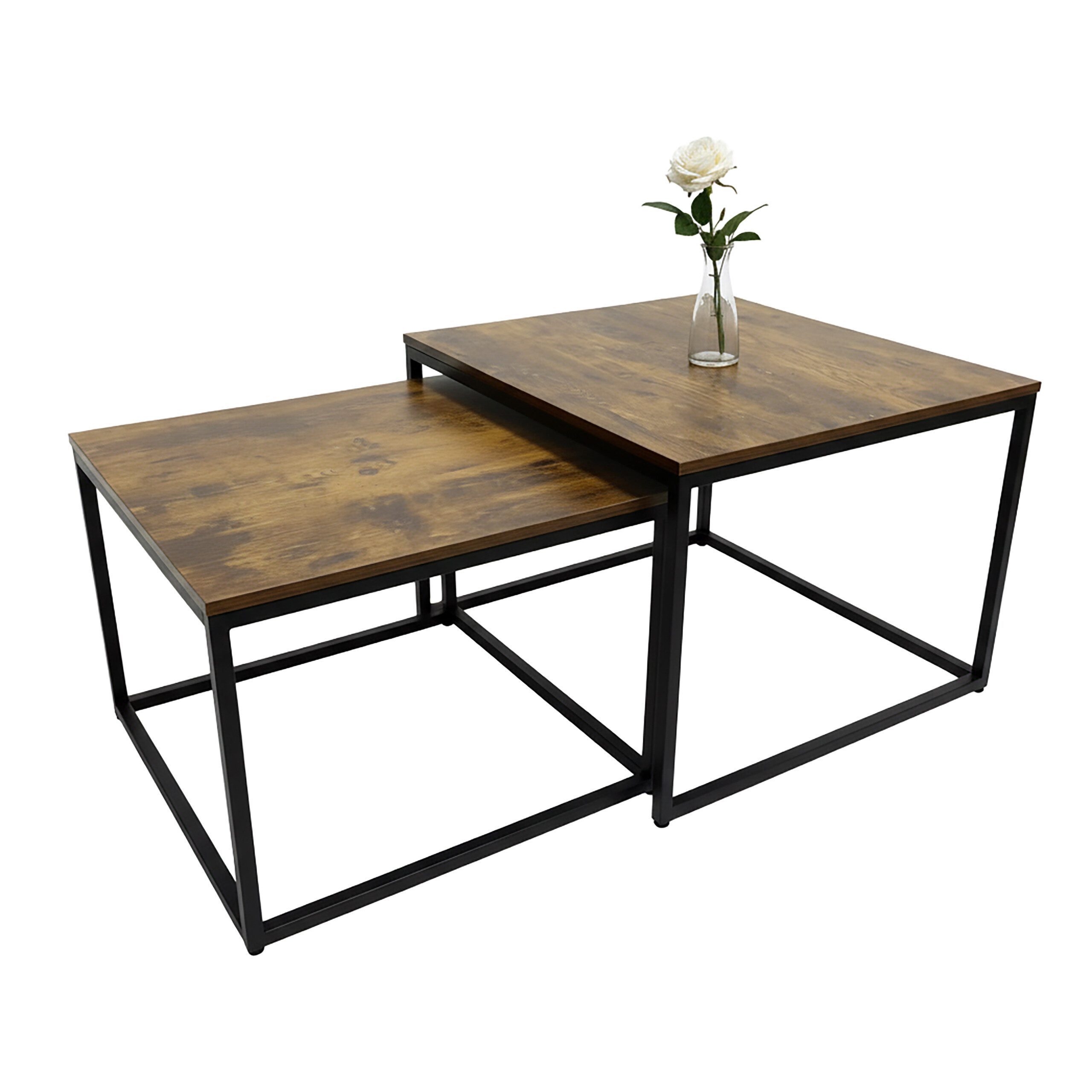 relaxdays Satztisch 2er Set Industrial Design (2-St)