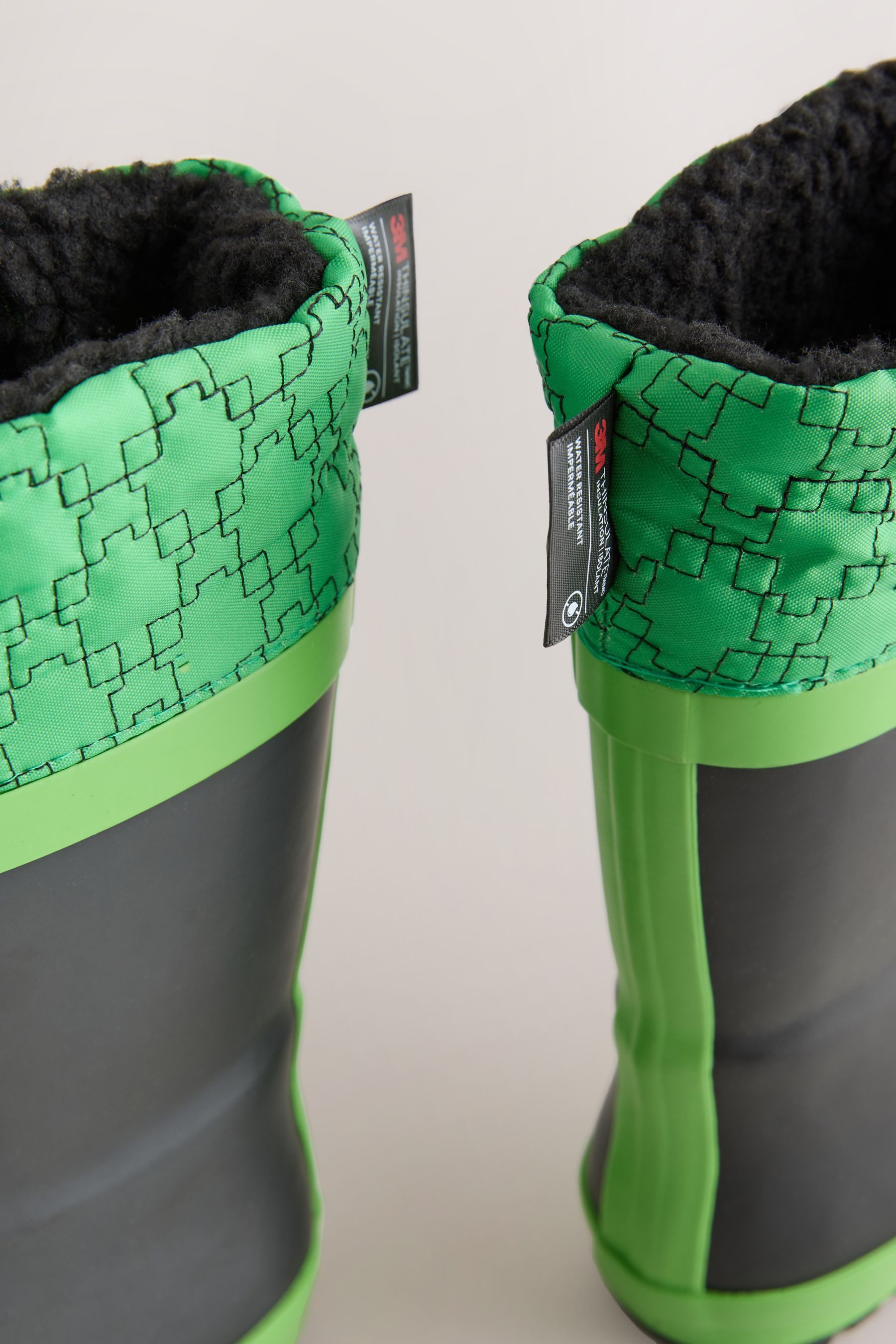 Next Warm gefütterte Gummistiefel, Minecraft Gummistiefel günstig online kaufen