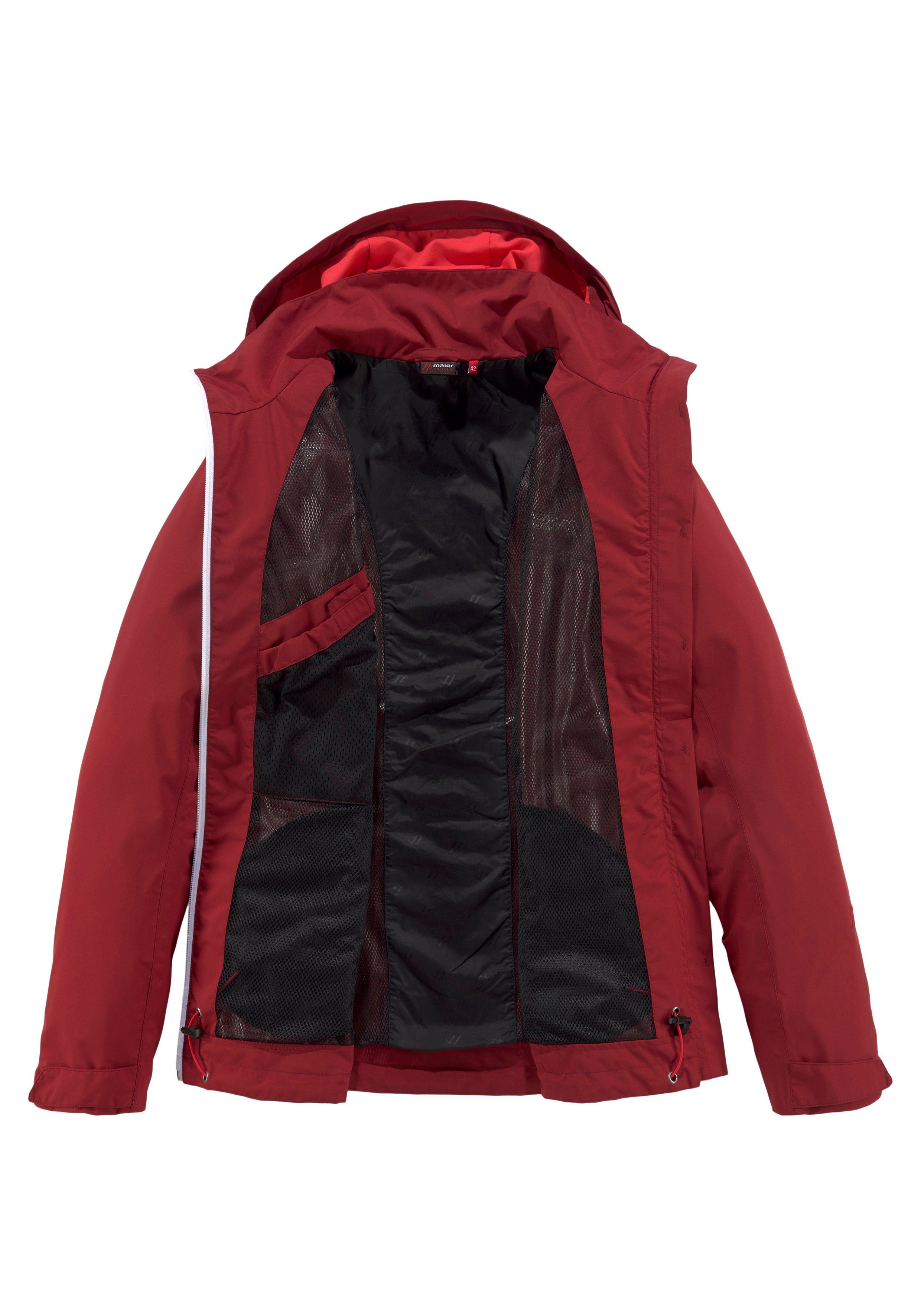 Übergangsjacke, in erhältlich Größen auch Maier großen Sports Wasserdichte Outdoorjacke rost-rot