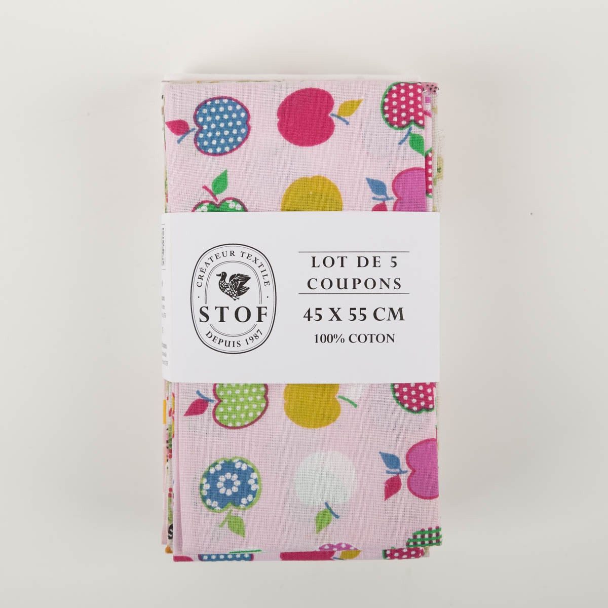 SCHÖNER LEBEN. Stoff Baumwollstoff Patchwork Set Kinder 5 Stoffe 44x55 cm, allergikergeeignet
