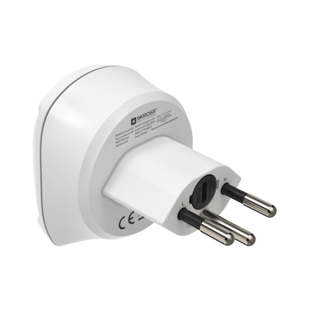 Hama Reiseadapter (CH, LIE) weiß für Reisen und unterwegs. Reiseadapter