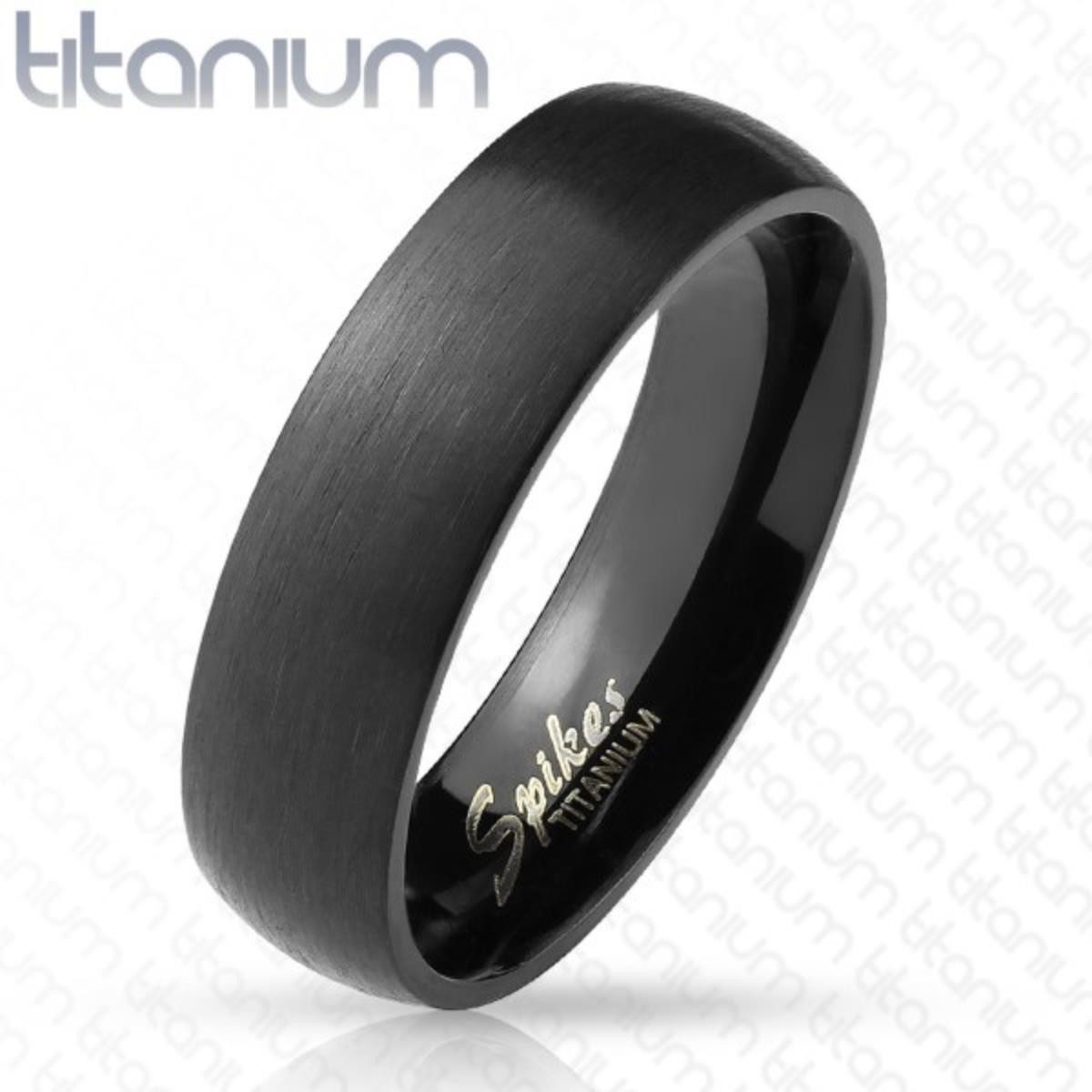Order & Smile Schmuck Partnerring Damen und Herren Ring Titan „schwarz gebürstet“ Partnerring