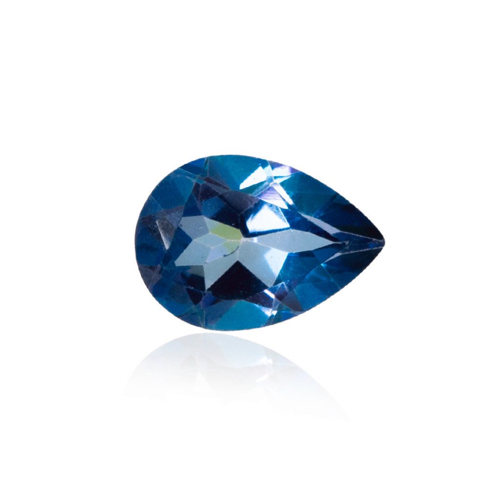 Cavill Edelstein Blauer Mystik-Topas 0,69 ct Tropfen-Schliff, facettiert, Brasilien, (1-St)