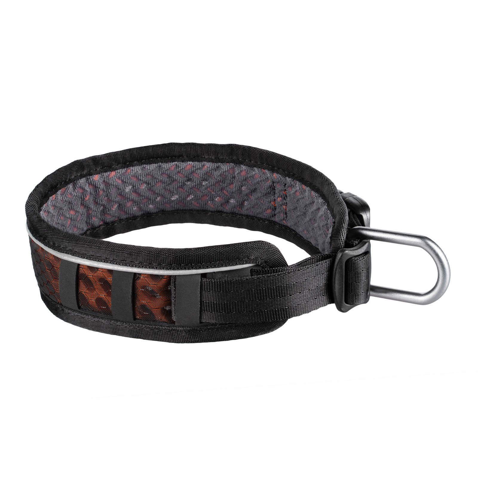 Non-stop dogwear Hunde-Halsband ROCK Collar Adjustable, HexiVent Nylon, Aluminium D-Ring, Duraflex®-Schnalle, POM Hypalon-Verstärkung, Funktionshalsband für sportliche Hunde