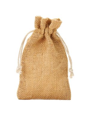 Organzabeutel24 Aufbewahrungstasche 6 Jutesäcke, Jutebeutel mit Kordelzug - 15x10 cm - Geschenkverpackung, 100% Jute Naturfaser