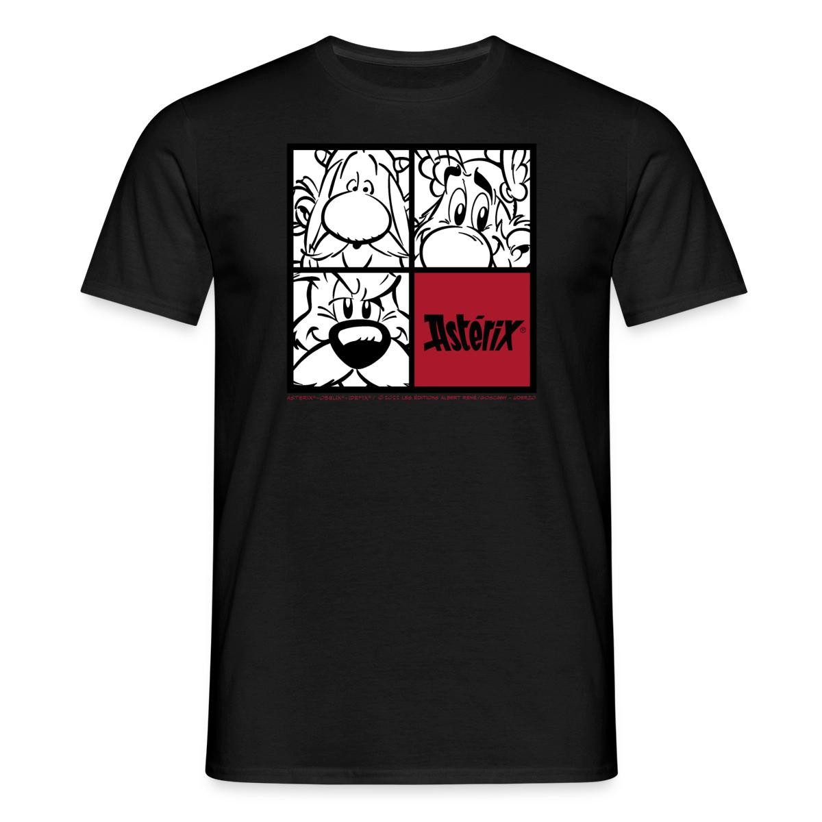 Spreadshirt T-Shirt Asterix & Obelix & Idefix Porträt Männer T-Shirt (1-tlg)