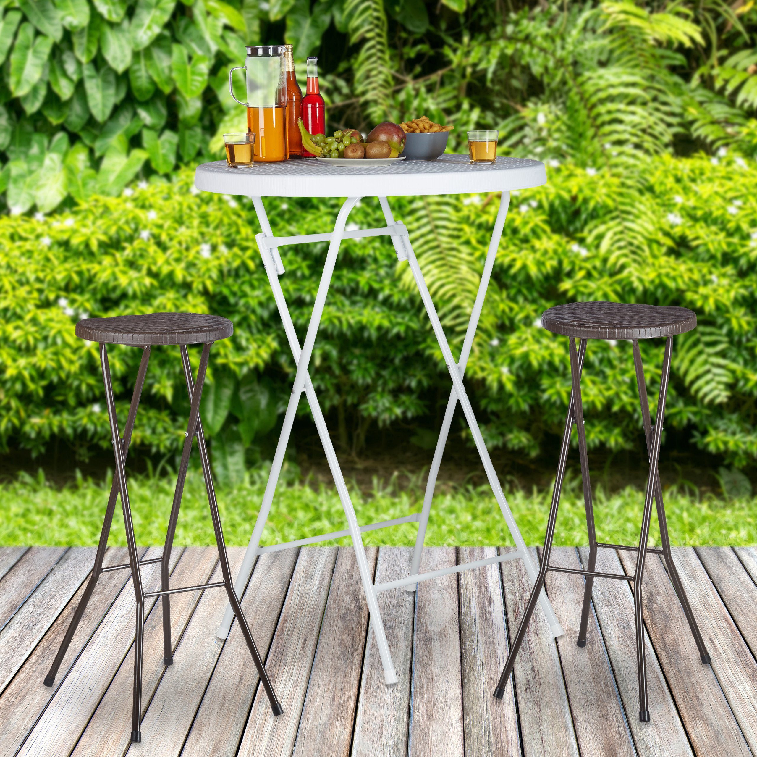 relaxdays Barhocker klappbar BASTIA, Braun günstig online kaufen