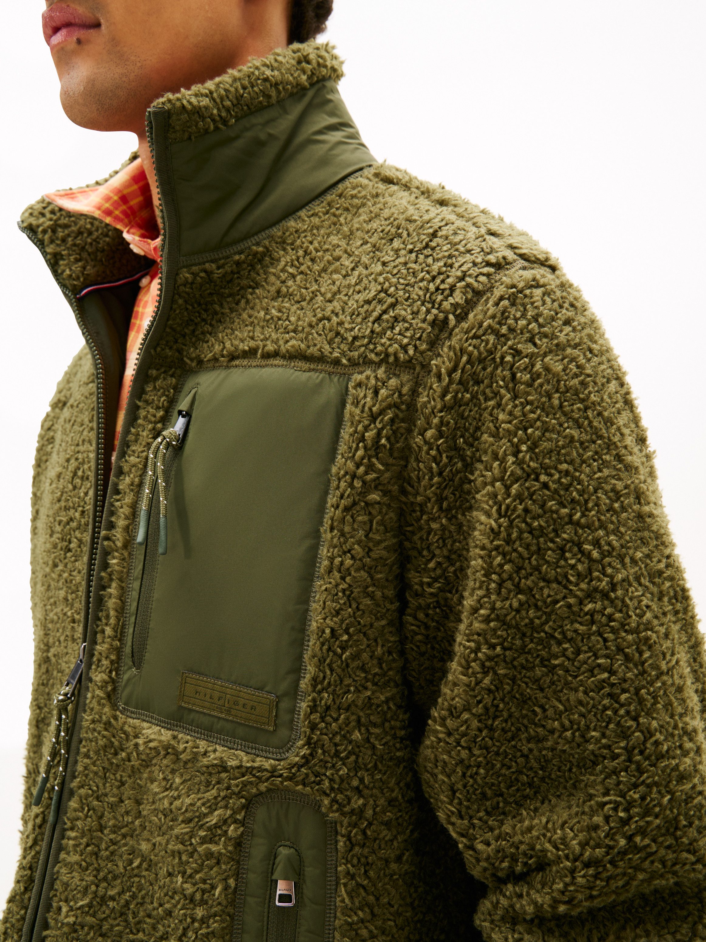 Tommy Hilfiger Sweatjacke TEDDY FLEECE ZIP THROUGH Übergangsjacke Herbstjac günstig online kaufen