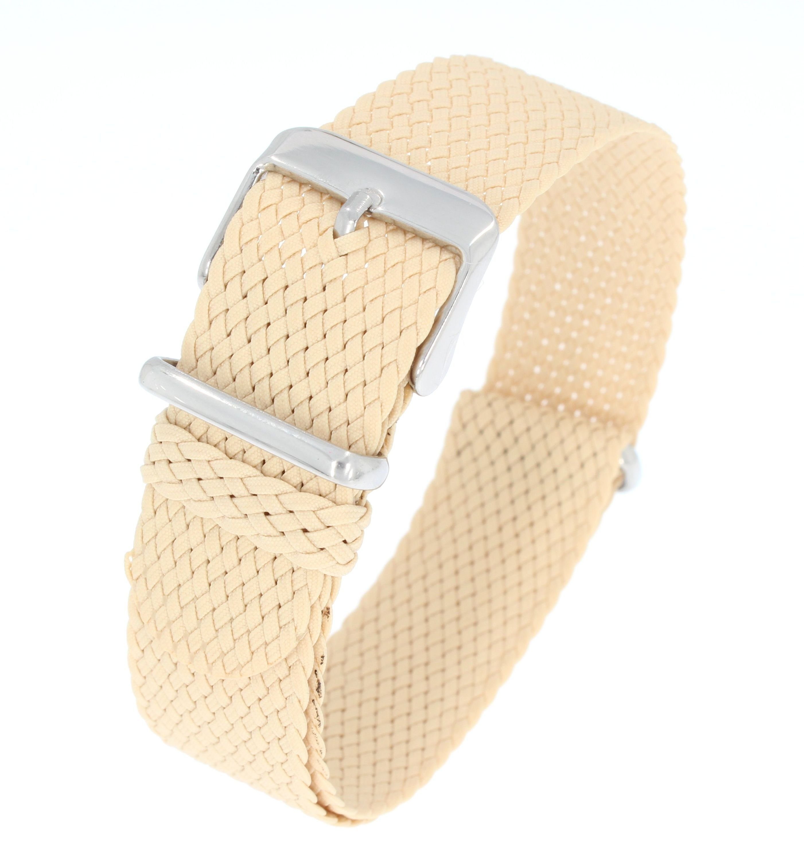 Technik Perlonband Uhrenarmband Nato beige 20mm Selva